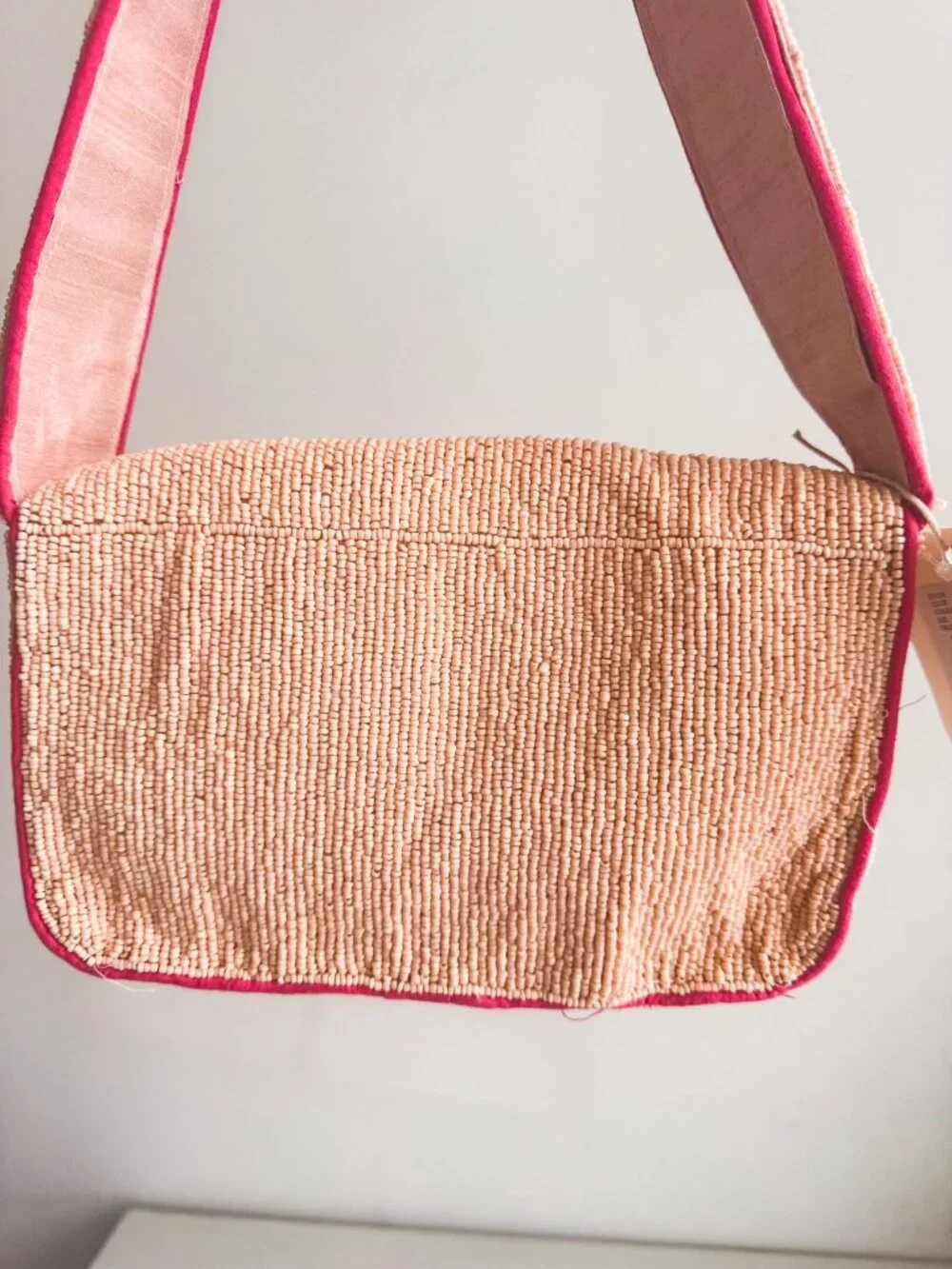 Sol and Mer Nude Pink Sardines Beaded Bag - Picture 7 of 8